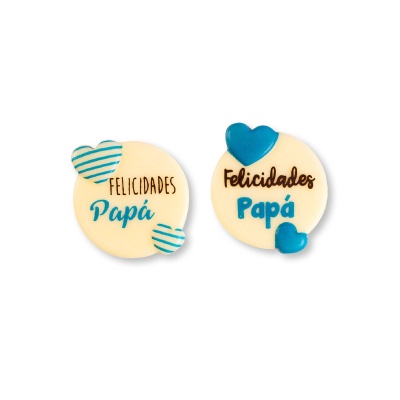 PLACA FELICIDADES PAPA Ø 30 mm