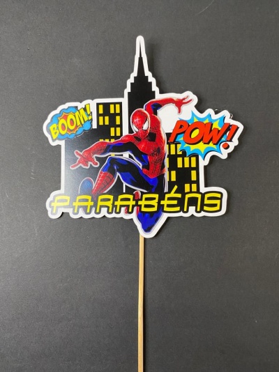 TOPO DE BOLO HOMEM ARANHA