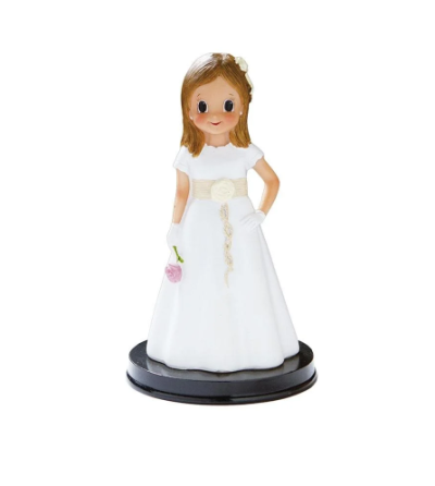 MENINA COMUNHÃO FLOR 16CM