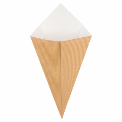 CONE PAPEL KRAFT 16X27 CM        100 UNIDADES