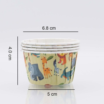 24 Cápsulas Para Cupcake Animais