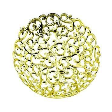 MINI PRATO PLÁSTICO  DOURADO  8 CM