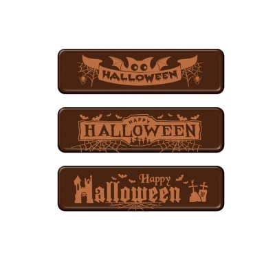 PLACA CHOCOLATE HALLOWEEN  55X15MM