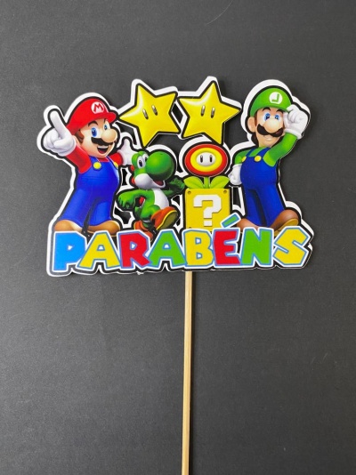 TOPO DE BOLO SUPER MARIO