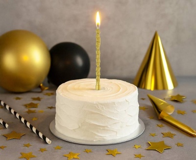 VELA DOURADA HAPPY BIRTHDAY 13CM