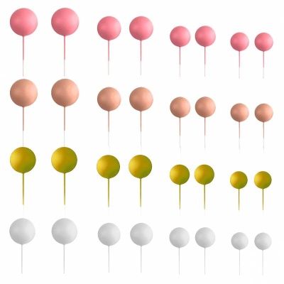 BOLAS DECORATIVAS MIX ROSA 16UNID BOLAS DECORATIVAS MIX ROSA 16UNID