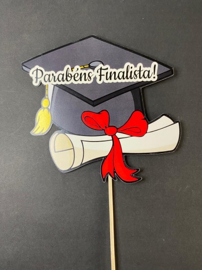 TOPO DE BOLO PARABENS FINALISTA