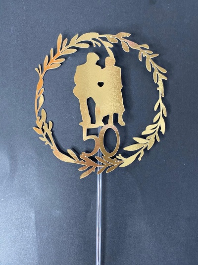 TOPO DE BOLO BODAS DE OURO