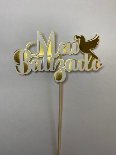 TOPO DE BATIZADO COM POMBA