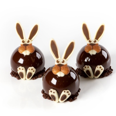 KIT COELHO CHOCOLATE BRANCO (ORELHAS ,CARA,PATAS)