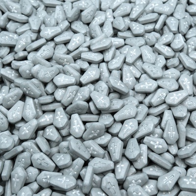 CAIXÃO CINZA C\ RELEVO