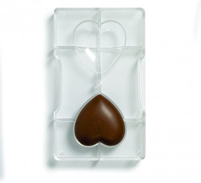 MOLDE POLICARBONATO PARA 2 CORAÇÕES