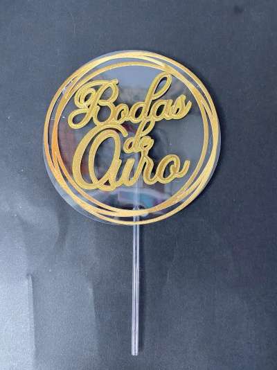 TOPO DE BOLO BODAS DE OURO