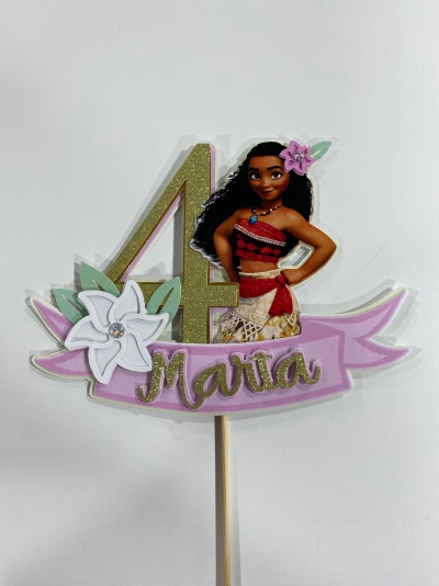 TOPO DE BOLO MOANA (NOME+IDADE) TOPO DE BOLO MOANA (NOME+IDADE)