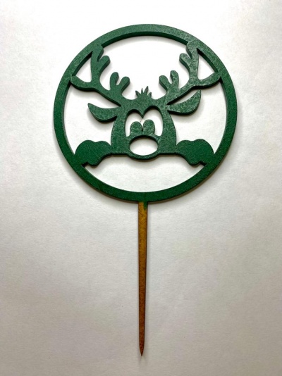 TOPO BOLO RENA VERDE 16CM