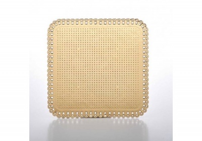 PRATO CARTÃO DOURADO 11X11CM