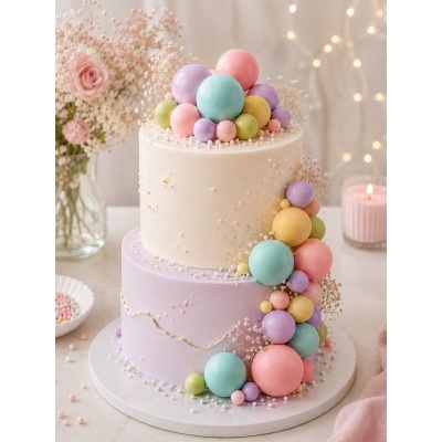 BOLAS DECORATIVAS MIX PASTEL 30UNID