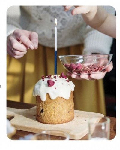 VELA ALTA BRANCO\AZUL GLITTER 12U