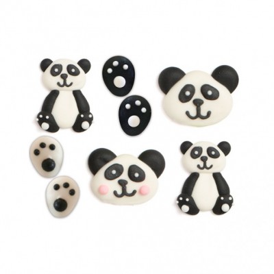 DECORAÇÃO AÇÚCAR  PANDA 8UNID.