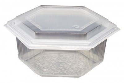 EMBALAGEM HEXAGONAL  TAKE AWAY  PP 500ML  60UNID (M5100)