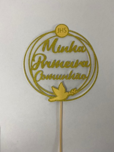 TOPO DE BOLO A MINHA PRIMEIRA COMUNHÃO