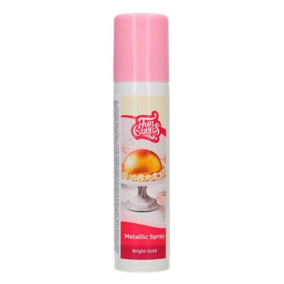 Spray Metálico Ouro Brilhante 100 ml - FunCakes Spray Metálico Ouro Brilhante 100 ml - FunCakes