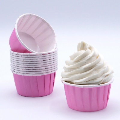 24 Cápsulas Para Cupcake Rosa Claro 24 Cápsulas Para Cupcake Rosa Claro