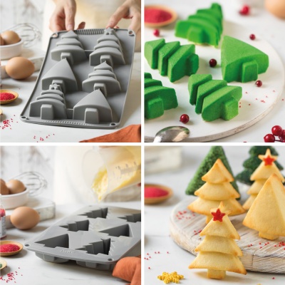 Molde de silicone árvores de natal 30x 7x h3cm Molde de silicone árvores de natal 30x 7x h3cm