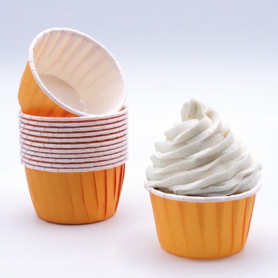 24 Cápsulas Para Cupcake Laranja