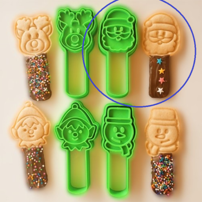 CORTADOR E MARCADOR DE BOLACHA PAI NATAL 9.5CM