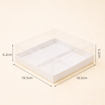 CAIXA ACETATO 18X18x6.2CM COM DIVISORIAS 9CM