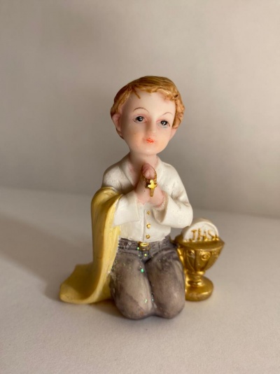 MENINO DE COMUNHÃO C/ CALICE 8CM