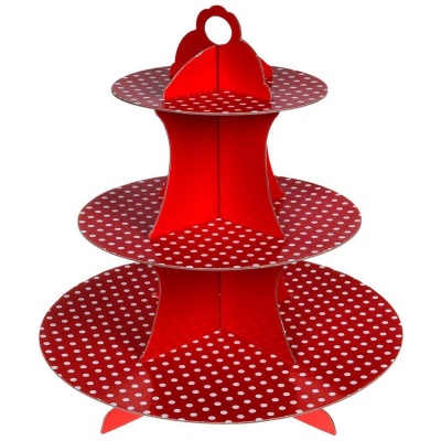 EXPOSITOR CARTÃO CUPCAKES  VERMELHO