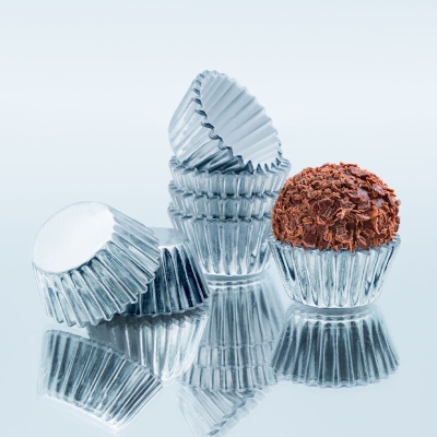 100 Formas de Brigadeiro nº5 Prata Metalizado