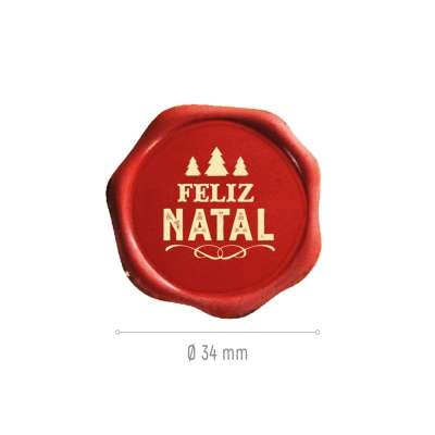 PLACA CHOCOLATE FELIZ NATAL Ø 34MM PLACA CHOCOLATE FELIZ NATAL Ø 34MM