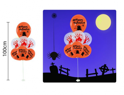 KIT BALOES C\SUPORTE HALLOWEEN 7PCS KIT BALOES C\SUPORTE HALLOWEEN 7PCS