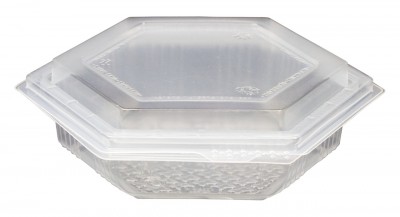 EMBALAGEM HEXAGONAL  TAKE AWAY  PP 250ML  60UNID