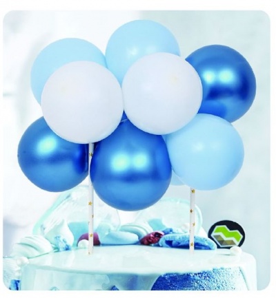 TOPO BOLO MINI BALOES AZUL 10PC