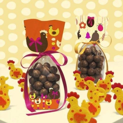 SACO CELOFANE PASCOA PINTAINHO