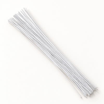 Arame Branco para Flores de Açúcar – Calibre 18 | 50 Unidades