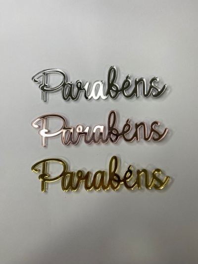 TOPO ACRILICO PARABENS 9CM