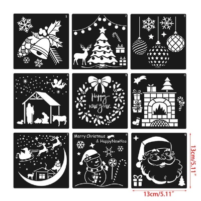 STENCIL NATAL 13X13CM