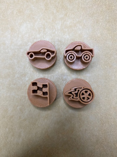 CARIMBO BRIGADEIRO CARRO / CARRINHA /BANDEIRA / HOT WHEELS  (ler descrição)