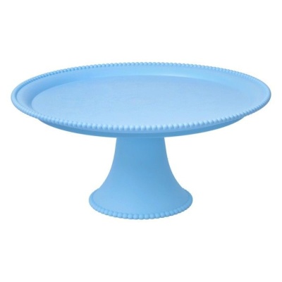 PRATO BOLO COM PE AZUL 36X16,5CM PLASTICO