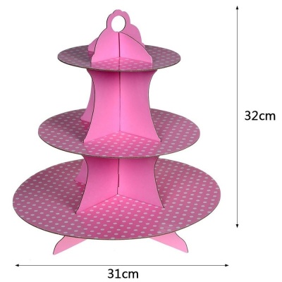 SUPORTE CARTÃO CUPCAKES ROSA