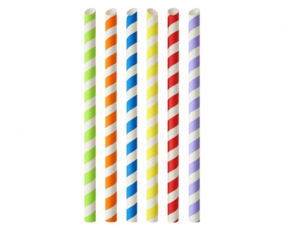 PALHAS DE PAPEL COLORIDAS  Ø12X230MM 100U