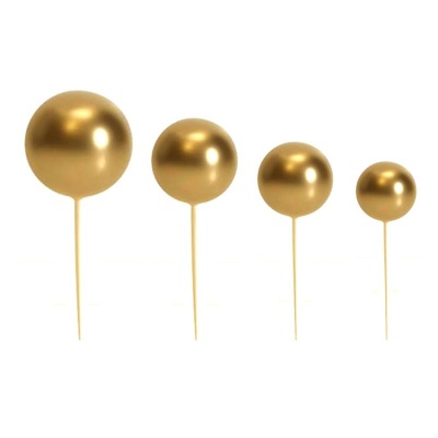 BOLAS DECORATIVAS OURO 10UNID