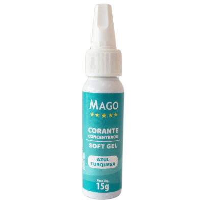 CORANTE SOFT GEL AZUL TURQUESA 15GR MAGO