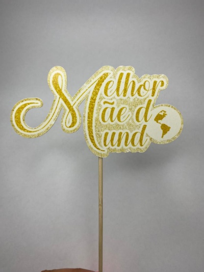 TOPO PAPEL MELHOR MÃE DO MUNDO