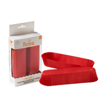 FORMA PAPEL ECLAIR VERMELHO 60UNID 135X33X28MM